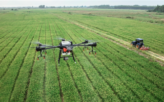 感受下中国先进农业：收割机自己下地干活 农民鞋不沾泥 ！