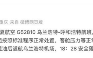 华夏航空客舱氧气面罩脱落：在空中盘旋耗油后返航 ！