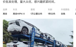 车商曝高合新车骨折价甩卖：57万的车现卖29.98万 ！