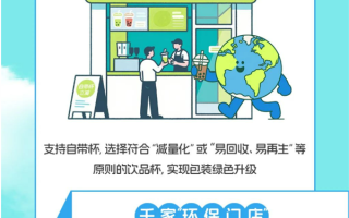 美团推“自带杯立减” 首年预计万家饮品店响应环保号召 ！