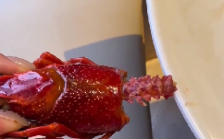 女子吃龙虾发现壳大肉小：100块钱的龙虾90块钱的壳 ！