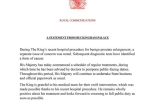 英国国王查尔斯三世确诊癌症：刚刚加冕半年 !