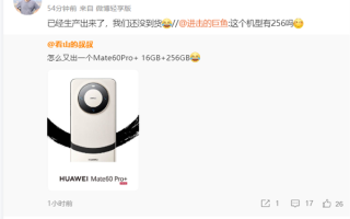 曝华为Mate60 Pro+将推16GB+256GB版本：价格更低 ！