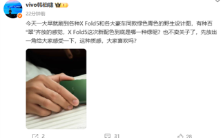 全球最轻大折叠 vivo X Fold5全新绿色真机首秀：豪车同款配色 !