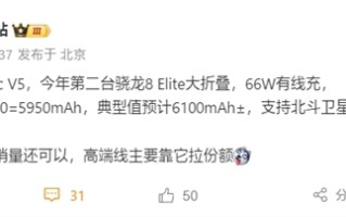 不到9mm刷新折叠屏轻薄记录！荣耀Magic V5参数出炉：骁龙8 Elite加持 ！