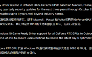 NVIDIA经典显卡集体落幕！GTX 900/10系列十月停止驱动更新 !