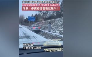  女子开奥迪掉沟里父亲硬开出来 网友惊叹：要相信夸戳四驱 ！