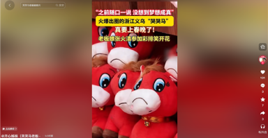 新年首个爆款网红产品 义乌产的“哭哭马”要上春晚了 ！