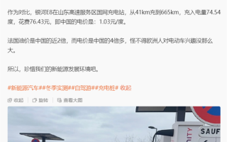 博主实测欧洲电动车充电：4.62元/度 比加油还贵 ！