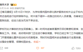 北京语言大学教授张爱玲被树砸身亡 清华大学回应通报 !
