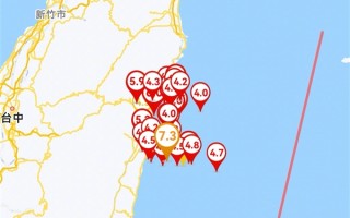 台湾花莲7.3级大地震将地面抬升45厘米！余震超800次 ！