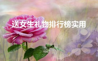 送女生礼物排行榜实用（比较受欢迎实用的礼物）