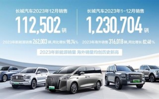长城2023年销量超123万辆：新能源、海外销量接近翻倍 ！