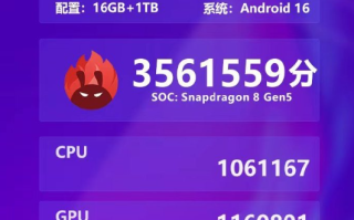 一加Ace 6T首发第五代骁龙8！安兔兔跑分超356万 性能比骁龙8至尊版还强 ！