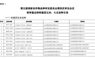 我国转基因玉米、大豆种子公示期满月！商用在即 可放心吃 ！