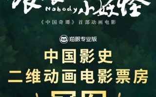 《浪浪山小妖怪》票房突破8亿元！登顶中国影史二维动画电影票房榜 !