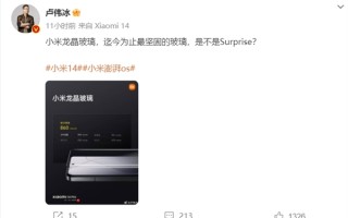 卢伟冰：小米龙晶玻璃是迄今为止最坚固的玻璃 超越昆仑2代、超晶瓷 ！