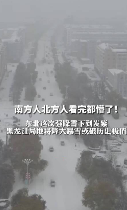 东北这次强降雪下到发紫：黑龙江局地将降大暴雪或破历史极值 ！-第1张图片