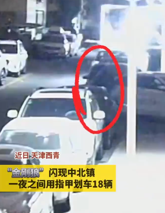 男子心情烦闷用指甲划伤18辆车 ！网友：你以为你是“金刚狼”？-第1张图片